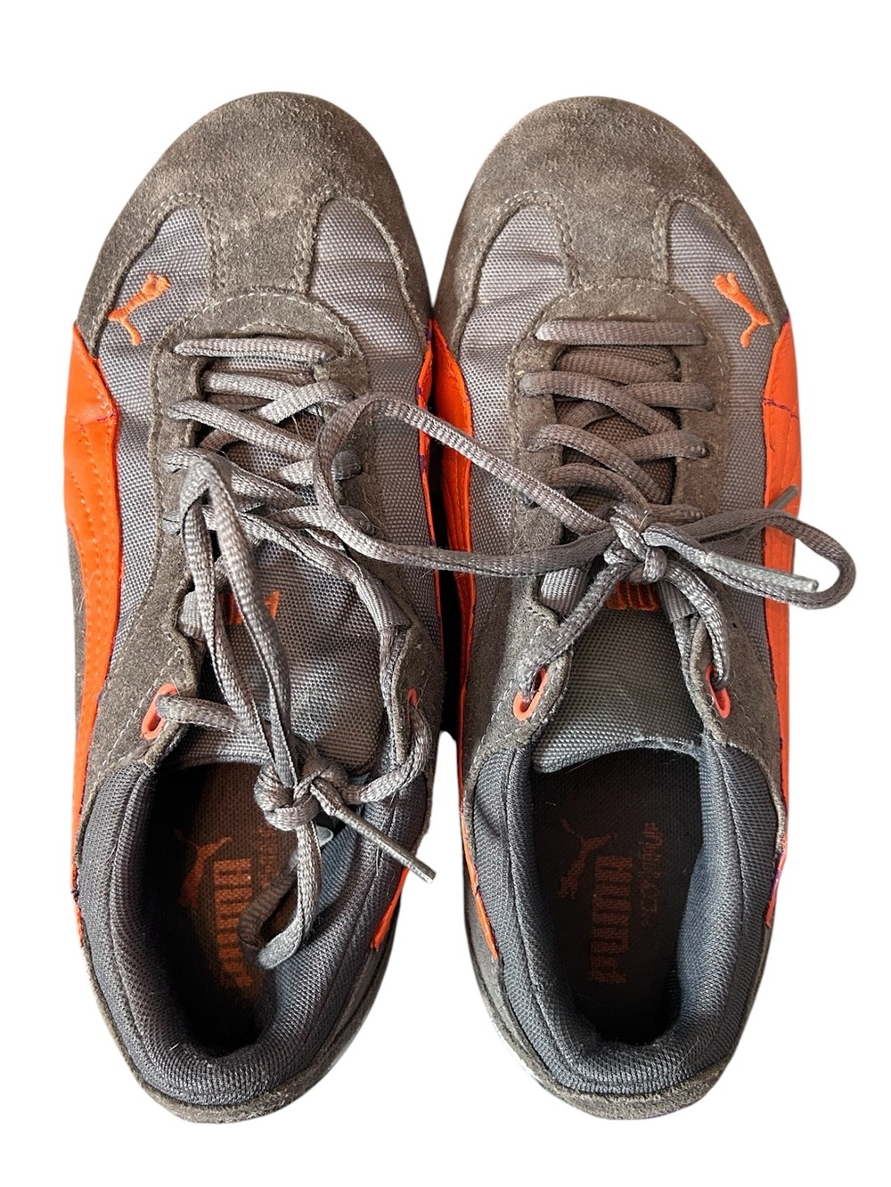 Puma Speedcat Sneaker - Size 8, Charcoal/Orange/Purple
